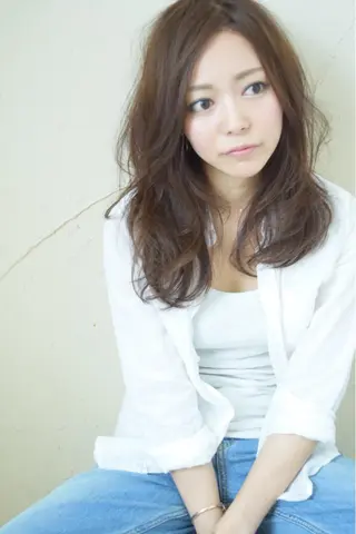 ロング カラー パーマ 恒遠 幸司のヘアスタイル