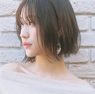 ミディアム カラー モテ前髪 タゴメ シンヤのヘアスタイル