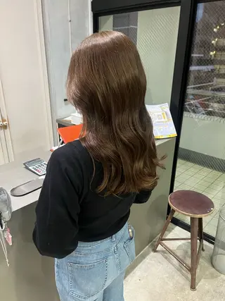 ロング 髪質改善×ブリーチ 無しWカラー🫧天神のヘアスタイル