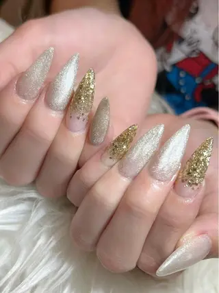 セミロング ネイル Feel ‪‪☺︎‬Yuriaのネイルデザイン