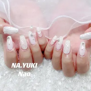 ネイル パーマ ヘアアレンジ カラー セミロング メンズ キッズ マツエク・マツパ アイブロウ 🦋 Queenieのネイルデザイン