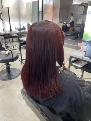 セミロング カラー LUXBE LUCE ひなののヘアスタイル