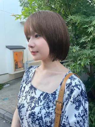 ショート カラー 顔周りカット 【オノザワリョウ】のヘアスタイル