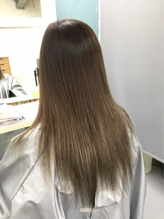 ロング カラー ヘアアレンジ 枝毛カット&髪質改善 満足NO.1岡しゃんのヘアスタイル