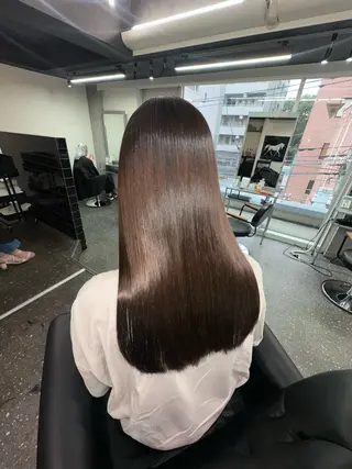 ロング カラー パーマ 髪質改善⭐️縮毛矯正 中野⭐️Rinaのヘアスタイル