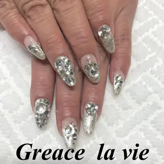 ロング カラー パーマ ヘアアレンジ キッズ ネイル マツエク・マツパ Greace la vie所属・Greace  la vieのネイルデザイン