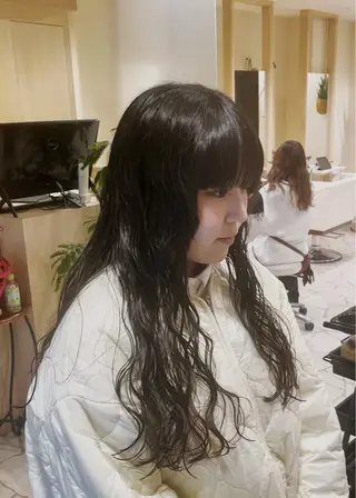 ロング パーマ 山口 陸のヘアスタイル