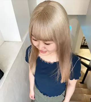 ロング カラー 顔周りカット/透明感 カラー✂️MEIのヘアスタイル