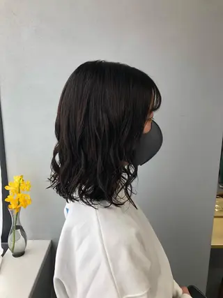ミディアム パーマ ロングパーマ木村 ボブパーマのヘアスタイル