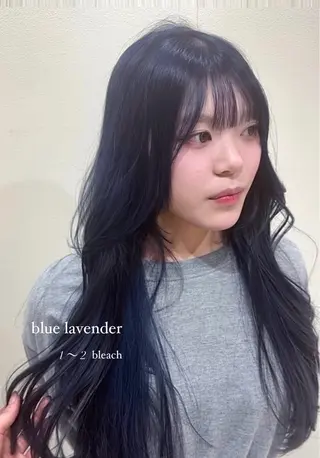 ロング カラー ワンホン×髪質改善 つのーか🩶‪🫧のヘアスタイル
