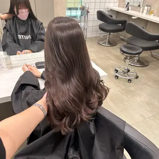 カラー 透明感ベージュ🤎 ナチュラルレイヤーのヘアスタイル