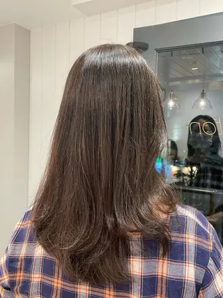 セミロング カラー レイヤー♡ 石川優奈のヘアスタイル