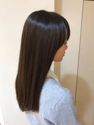 ミディアム セミロング ロング カラー タジマ ヤスヒサのヘアスタイル