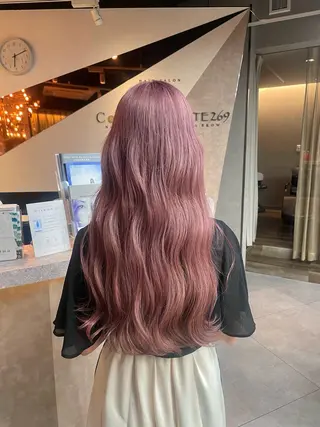 ロング カラー ヘアアレンジ 韓国×艶髪 さきのヘアスタイル