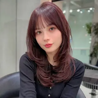 ロング カラー 韓国ヘア syoukiのヘアスタイル