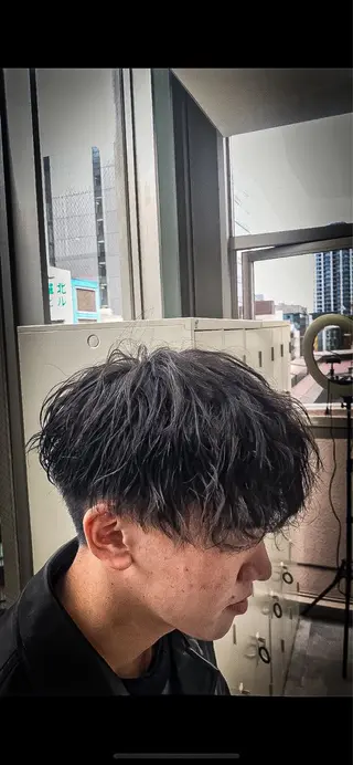 ミディアム パーマ メンズ ✨美髪矯正×髪質改善 🍎カイト🍎渋谷のヘアスタイル