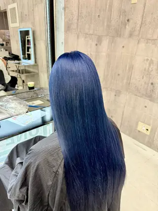 ロング カラー メンズ ☁️かずき☁️青.紫 推し活カラー💫のヘアスタイル