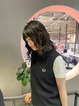ミディアム パーマ ないとう ゆうかのヘアスタイル