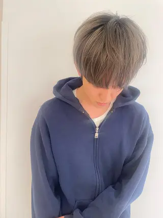 ショート カラー メンズ 【吉祥寺】ショート/ レイヤーボブ/ryoのヘアスタイル
