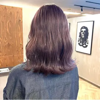 ミディアム カラー パーマ ヘアアレンジ メンズ キッズ ネイル マツエク・マツパ アイブロウ 前川 朋香のヘアスタイル