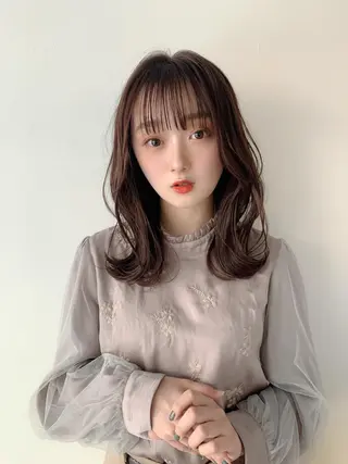 ミディアム カラー なりたいが叶う ながしまじゅんきのヘアスタイル