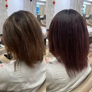 ミディアム カラー 高橋 香奈のヘアスタイル