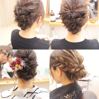 ヘアアレンジ クニモトハルナ ボブ/柔らかカラーのヘアスタイル