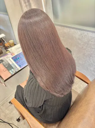 セミロング 久保田康雅　辻堂 髪質改善×縮毛矯正のヘアスタイル