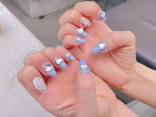 ネイル 23時まで❤︎韓国、 ワンホンネイルのネイルデザイン