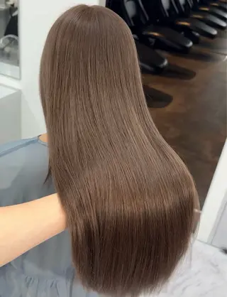 ロング カラー 髪質改善/縮毛矯正/ ブリーチなしカラーのヘアスタイル