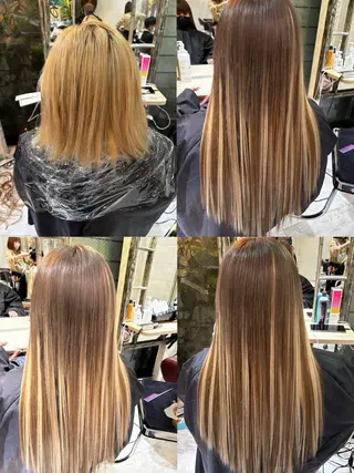 ロング カラー エクステ原宿 シンヤのヘアスタイル