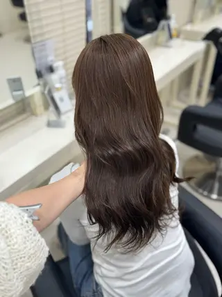 ロング 🤎モテ髪＆透明感 ミルクティー🥣🤎のヘアスタイル