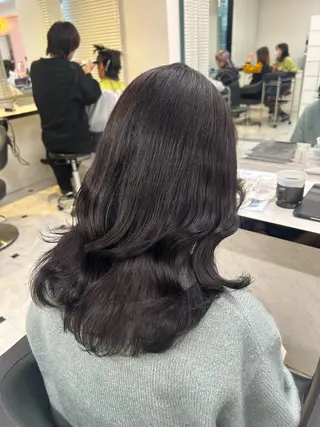 セミロング カラー ヘアアレンジ 💖艶と似合わせ💖 カラーカット💖のヘアスタイル