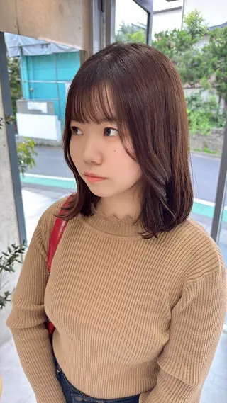 ミディアム カラー うる艶ヘア♡韓国好き 透明感　shotaのヘアスタイル