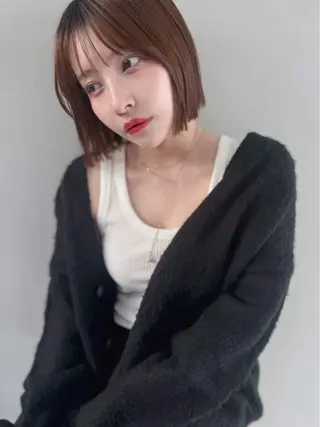 ミディアム 透明感カラー🌿ボブ ✨飛田　ケイのヘアスタイル