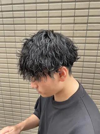 ミディアム パーマ メンズ SHUN メンズパーマのヘアスタイル