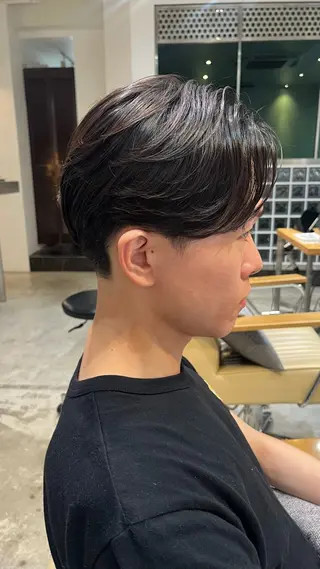ショート パーマ メンズ センターパート職人 柏/メンズ/ ハルキのヘアスタイル