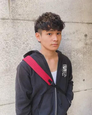 ショート パーマ メンズ 南堀江メンズ ▫️SOSHI▫️のヘアスタイル