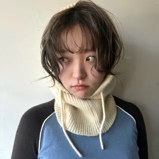 ミディアム カラー 伊藤ほのか/パーマ /酸性ストレートのヘアスタイル