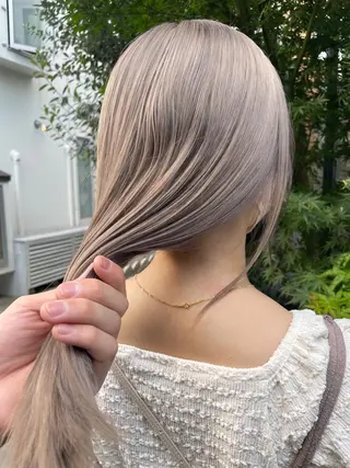 ロング カラー 顔周りカット 【オノザワリョウ】のヘアスタイル