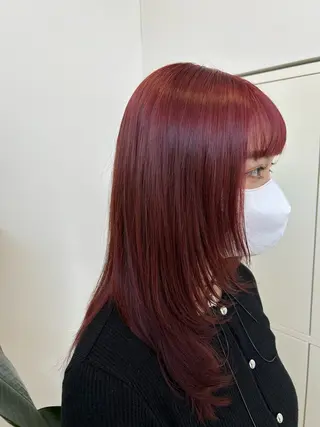 セミロング 田中 梨緒のヘアスタイル