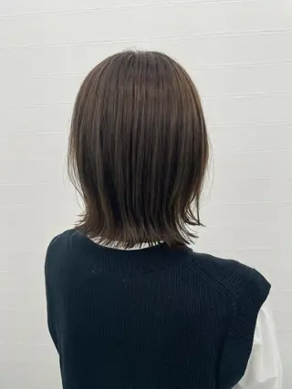 ミディアム カラー パーマ ヘアアレンジ 田島 仁美のヘアスタイル