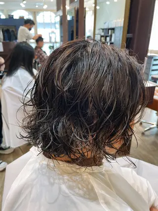 ショート パーマ レイヤー/パーマ /縮毛/ 宮本 泰周のヘアスタイル