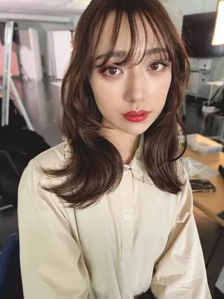 ミディアム MAEDA 西金沢美容室のヘアスタイル