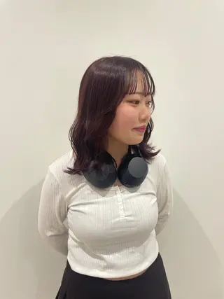 ミディアム カラー 【レイヤー艶カラー】 🎀moka🎀のヘアスタイル
