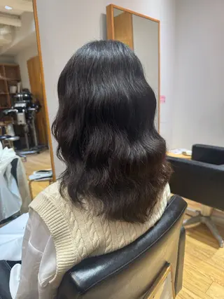 ミディアム 大人可愛い♡コテ巻き パーマ🌼杉田 萌恵のヘアスタイル