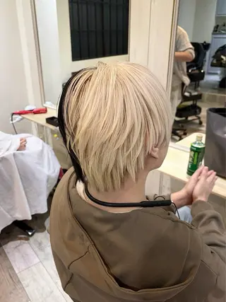 ショート メンズ 盛れるレイヤー× ウルフMari🪽のヘアスタイル