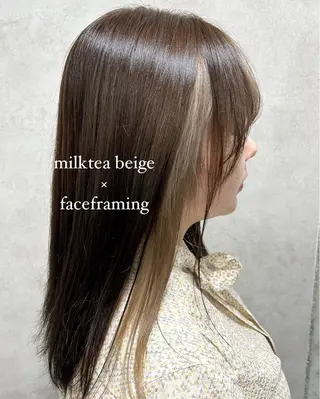 ロング カラー Rin♡透明感ピンク 🎀白肌ラベンダーのヘアスタイル