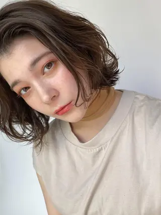 ミディアム パーマ 銀座No.1髪質改善 縮毛矯正/本木のヘアスタイル