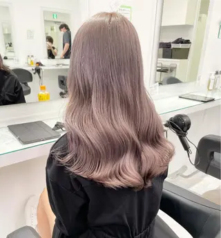 ロング カラー ウルフカットマスター みつきのヘアスタイル
